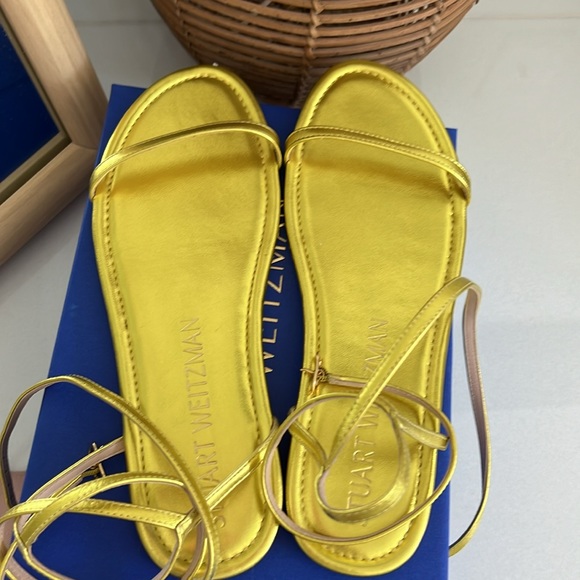 STUART WEITZMAN BARELY NUDE NEON FLAT SANDAL - Picture 5 of 11